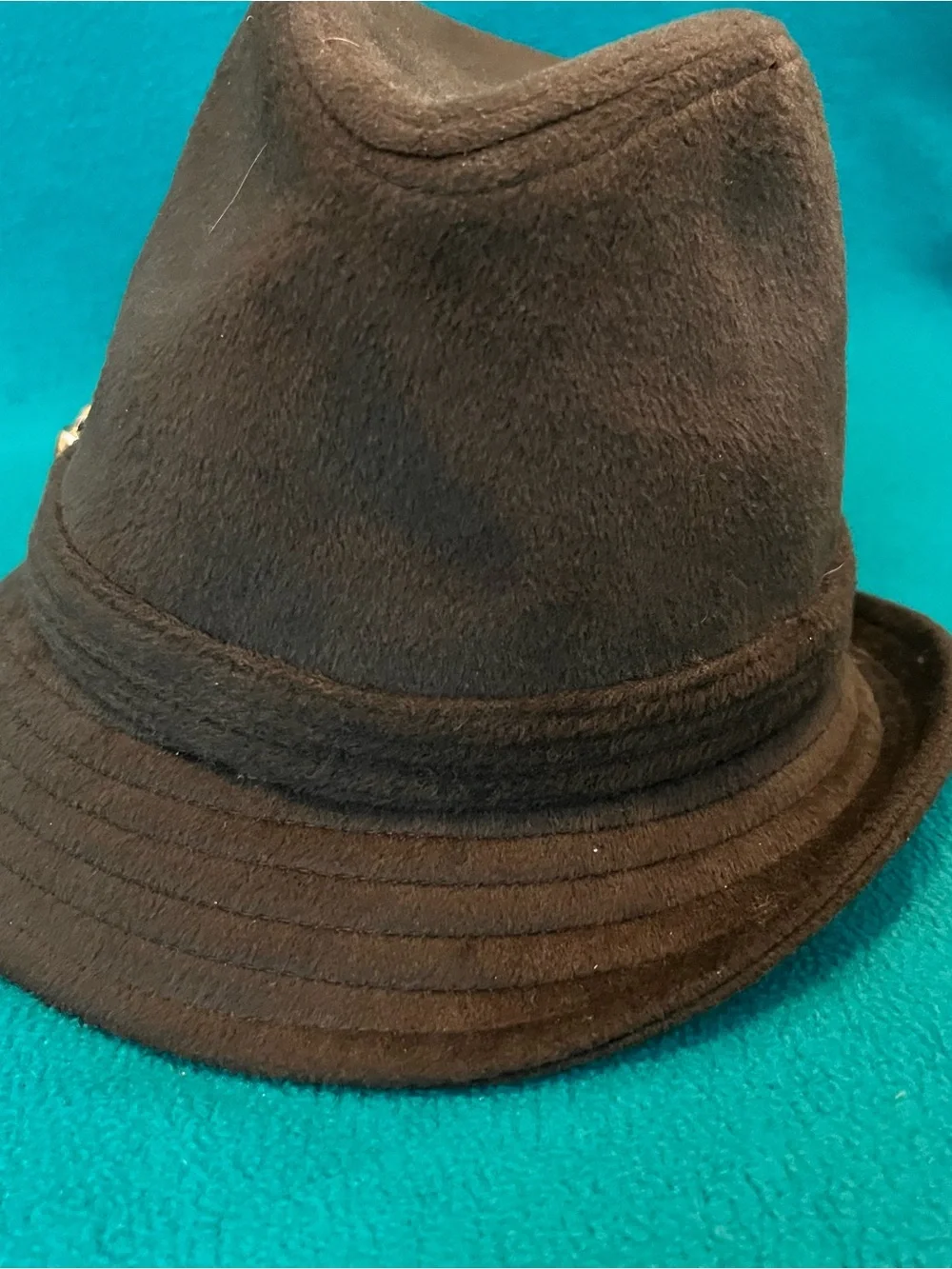 San Diego Hat Co Classic Brown Bucket Hat with Buckle Accent and Turned Up Brim